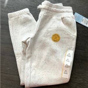 Cat &‎ Jack Girls' Rainbow Speckled Joggers S 6/7, NWT